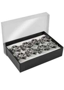 80s Punk Rocker Fancy Dress Skull Ring