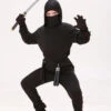 Kids Black Ninja Warrior Costume -Halloween Fans Shop 0264brs