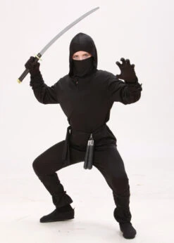 Kids Black Ninja Warrior Costume
