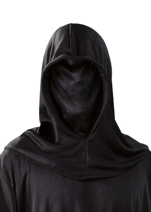 Halloween Black Faceless Ghoul Hood 3 Halloween Black Faceless Ghoul Hood