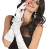 40s White Satin Temptress Gloves