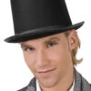 Adult Black Felt Victorian Top Hat -Halloween Fans Shop 04004rs