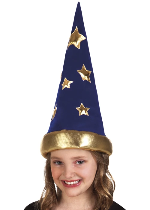 Childrens Size Blue And Gold Wizard Hat 4 Childrens Size Blue And Gold Wizard Hat - Image 2