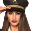 Womens Black And Gold Military General Hat 2 Womens Black And Gold Military General Hat -Halloween Fans Shop 04292 rs