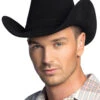 Western Black Leather Look Wyoming Cowboy Hat 2 Western Black Leather Look Wyoming Cowboy Hat -Halloween Fans Shop 04353 rs