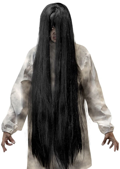 Womens The Ring Style Extra Long Black Evil Spirit Wig 3 Womens The Ring Style Extra Long Black Evil Spirit Wig