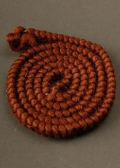 False Hair Crepe Wool Dark Chestnut Brown