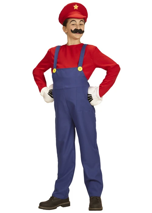 Kids Size Super Mario Style Plumber Costume 3 Kids Size Super Mario Style Plumber Costume