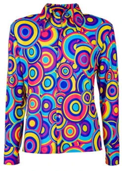 Mens 1970s Psychadelic Groovy Disco Shirt -Halloween Fans Shop 09302rs 02