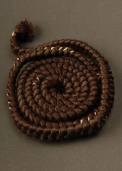 False Hair Crepe Wool Dark Brown 11