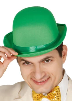 Adult Size Bright Green Bowler Hat