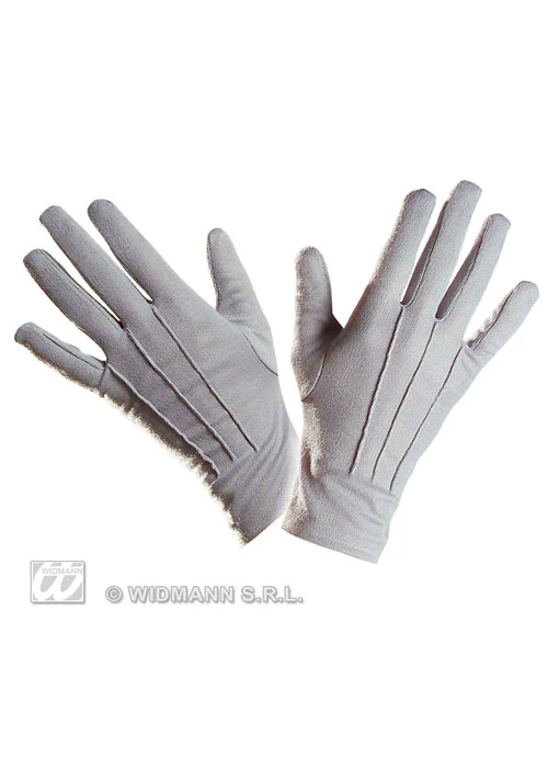 Victorian Gentlemans Short Grey Gloves 3 Victorian Gentlemans Short Grey Gloves