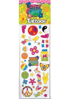 70s Hippy Feelin Groovy Fake Tattoos