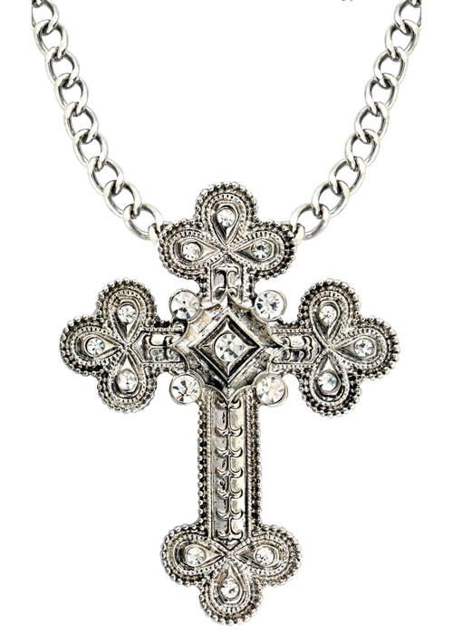 Halloween Gothic Deluxe Jewel Cross Necklace 3 Halloween Gothic Deluxe Jewel Cross Necklace