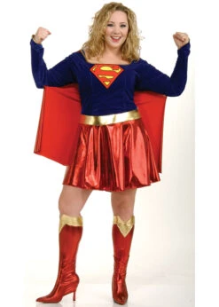 Womens Plus Size Supergirl Costume