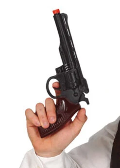 Large Black Plastic Prop Revolver Gun