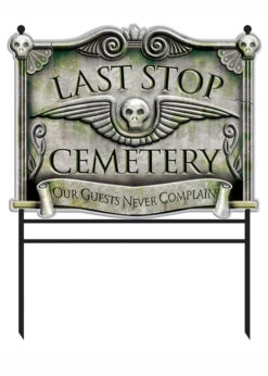 Gothic Cemetery Sign Halloween Party Decoration