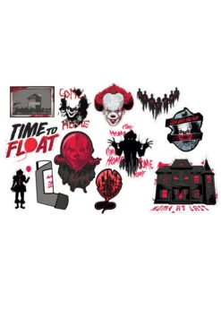 Halloween It Clown Cut-Out Decorations Pack 12