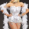 Deluxe White 1920s Feather Boa -Halloween Fans Shop 1920s deluxe white feather boa 4566B
