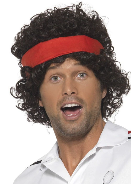 Andre Agassi Style 80s Tennis Player Wig 3 Andre Agassi Style 80s Tennis Player Wig