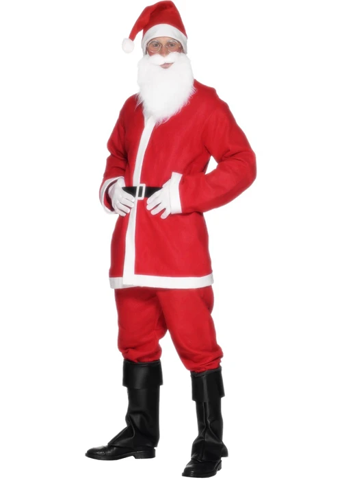 Adult Size Father Christmas Budget Santa Suit Costume 2 Adult Size Father Christmas Budget Santa Suit Costume