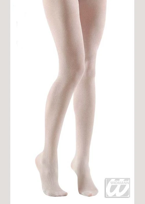 Womens 80s White Glitter Sparkle Tights 3 Womens 80s White Glitter Sparkle Tights