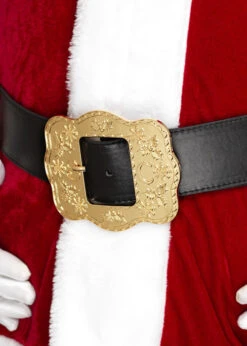 Deluxe Father Christmas Black Santa Belt