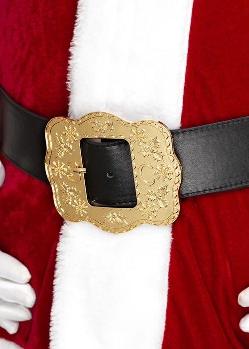 Deluxe Father Christmas Black Santa Belt 3 Deluxe Father Christmas Black Santa Belt