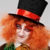 Deluxe Velvet Mad Hatter Top Hat -Halloween Fans Shop 2143 mad hatter top hat