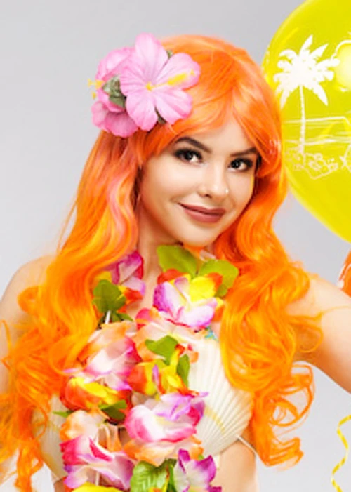 Pink Flower Hawaiian Hair Clip 4 Pink Flower Hawaiian Hair Clip - Image 2