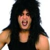 80s Alice Cooper Style Black Hard Rocker Wig -Halloween Fans Shop 22041rs
