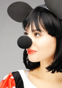 Minnie Or Mickey Mouse Style Black Sponge Nose