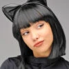 Cute Black Cat Ears On Headband 2 Cute Black Cat Ears On Headband -Halloween Fans Shop 2321A black leather cat ears