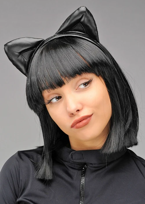 Cute Black Cat Ears On Headband 3 Cute Black Cat Ears On Headband