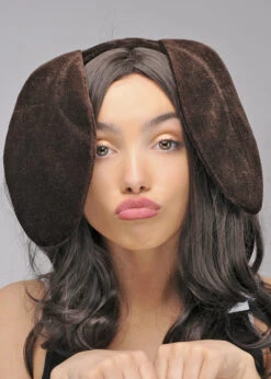 Dark Brown Dog Ears On Headband