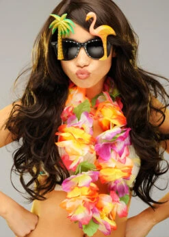 Tropical Hawaiian Flower Garland 8 Tropical Hawaiian Flower Garland -Halloween Fans Shop 23411 deluxe hawaiian flower garland 02