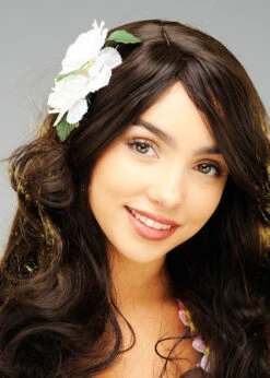 Hawaiian White Hibiscus Flower Hair Clip