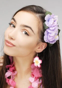 Hawaiian Lilac Hibiscus Flower Hair Clip