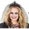 Childrens Halloween Black Bride Veil With Tiara -Halloween Fans Shop 24183 kids black tiara with veil