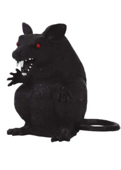 Large Halloween Prop Rubber Sitting Rat Decoration