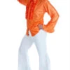 70s Disco Fancy Dress Mens White Flares