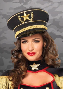 Leg Avenue Black Military Hat