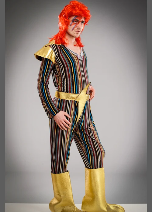 Mens 1970s Ziggy Stardust Style Costume 4 Mens 1970s Ziggy Stardust Style Costume - Image 2