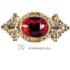 Medieval Fancy Dress Large Red Jewel Brooch 2 Medieval Fancy Dress Large Red Jewel Brooch -Halloween Fans Shop 3300Srs