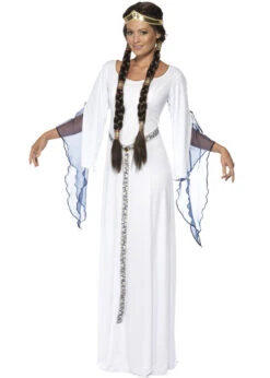 Maid Marion Style White Medieval Maid Costume