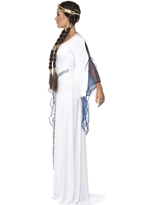 Maid Marion Style White Medieval Maid Costume 4 Maid Marion Style White Medieval Maid Costume - Image 2