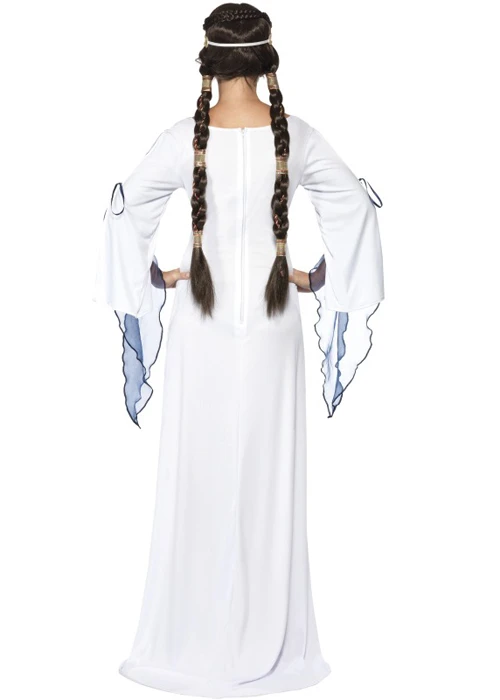 Maid Marion Style White Medieval Maid Costume 5 Maid Marion Style White Medieval Maid Costume - Image 3