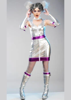 Womens Silver Alien Space Girl Costume 8 Womens Silver Alien Space Girl Costume -Halloween Fans Shop 33469 space girl costume 02