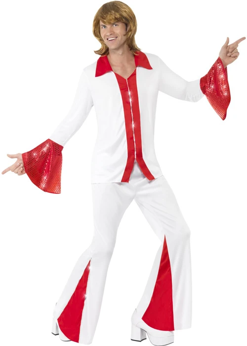 Mens 70s Super Trooper Red Abba Costume 3 Mens 70s Super Trooper Red Abba Costume