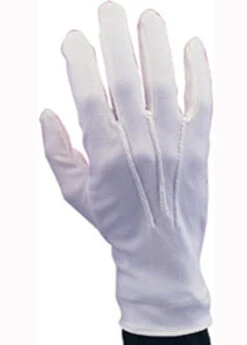 Gentlemans Smart White Short Seamed Gloves